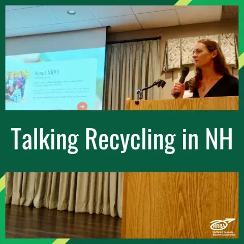 Reagan Bissonnette Talking Recycling at the Southern NH Planning Commission Annual Meeting