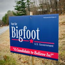 Bigfoot Political Sign