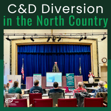 C&D diversion in the north country with image of operators at a summit