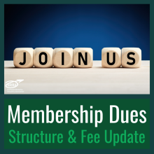 Membership Dues Updated - Join Us in block letters