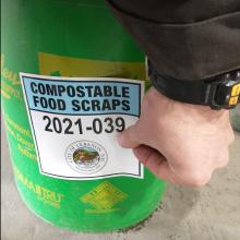 Permit on compost pail